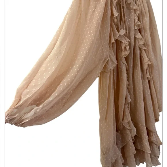 ASOS Tan Ruffle Dress - Picture 3 of 10